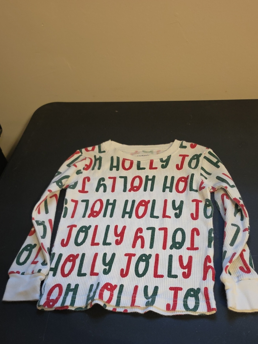 Carters Boys Holly Jolly Waffle Christmas Pjs. In EUC - Picture 3 of 3